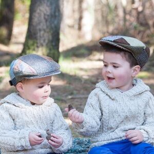 Kids Hanna Hats of Donegal, Ltd. Traditional Irish Flat Cap, Sz. L